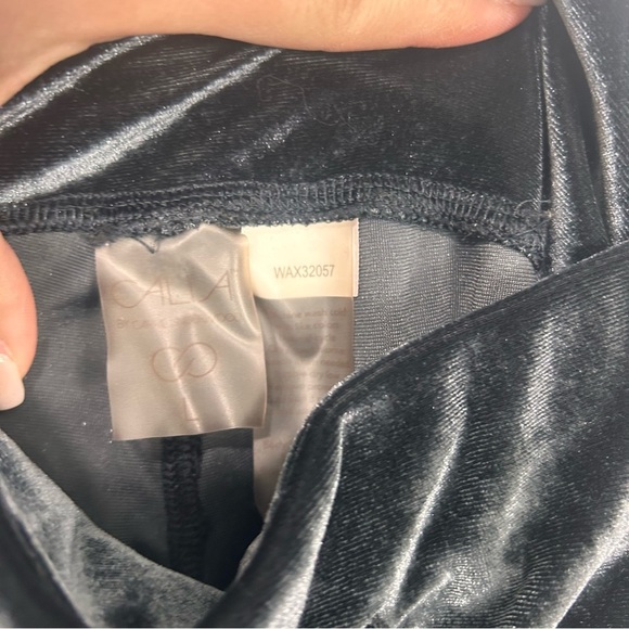 CALIA black faux suede hi rise leggings U1 - Picture 7 of 8